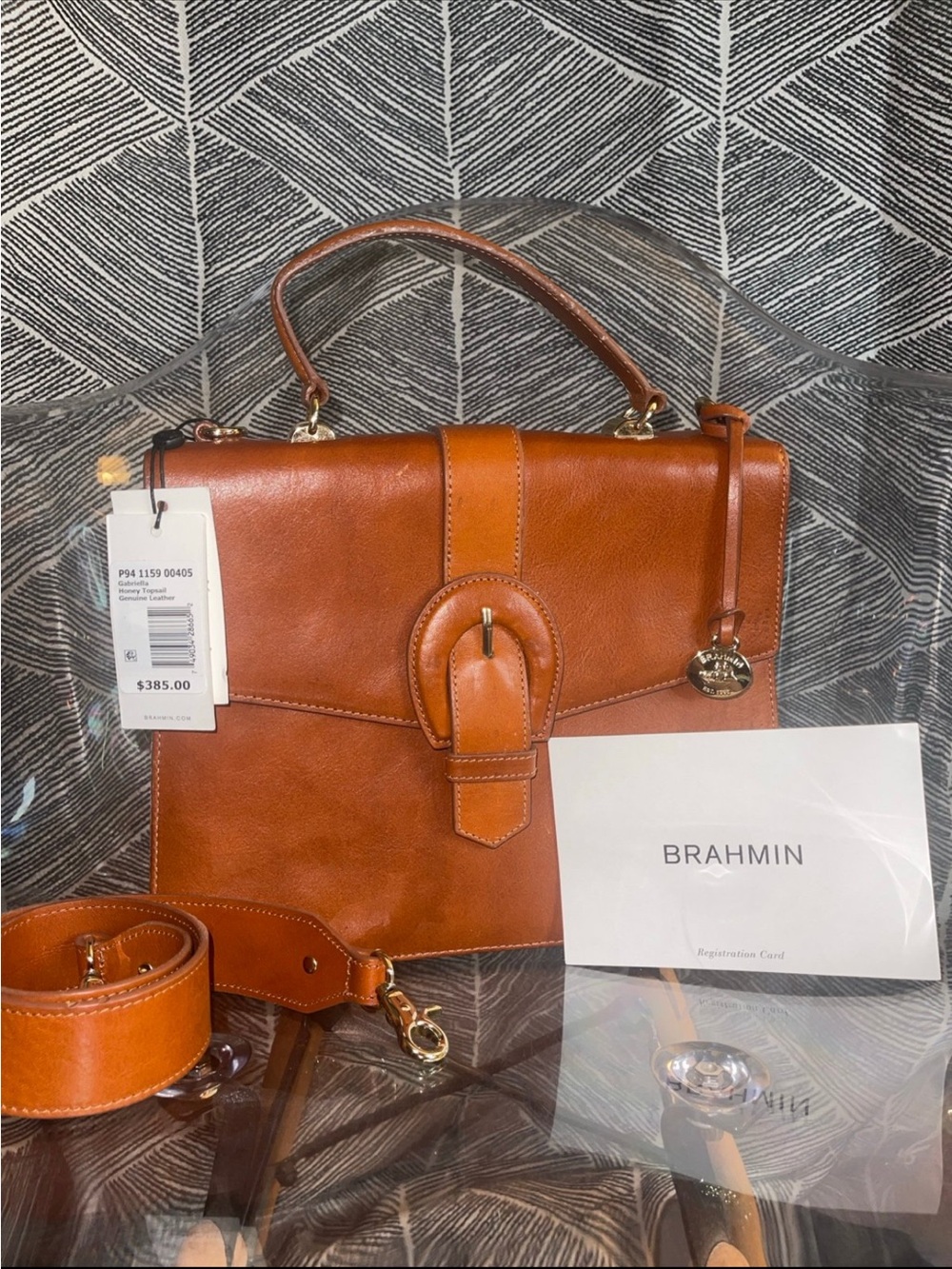 Brahmin Saddle Brown Leather Top-Handle Satchel